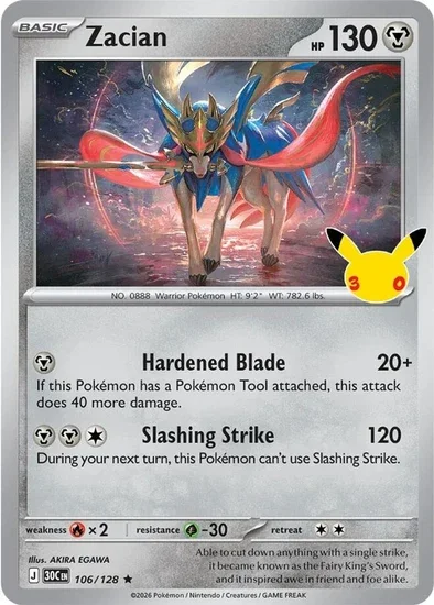 30th Celebration Zacian 106/128