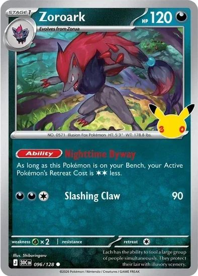 30th Celebration Zoroark 096/128