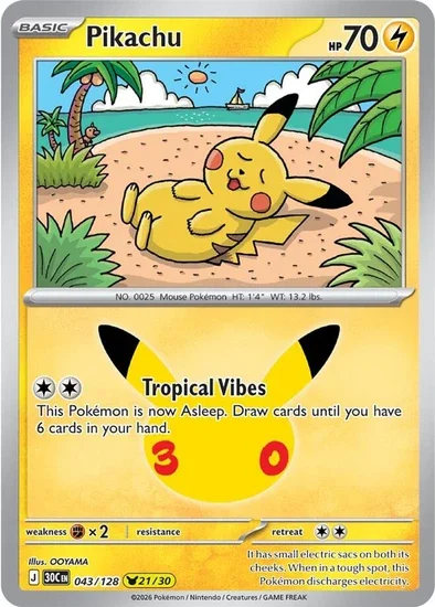 Pikachu Rare 30th Celebration 21/30