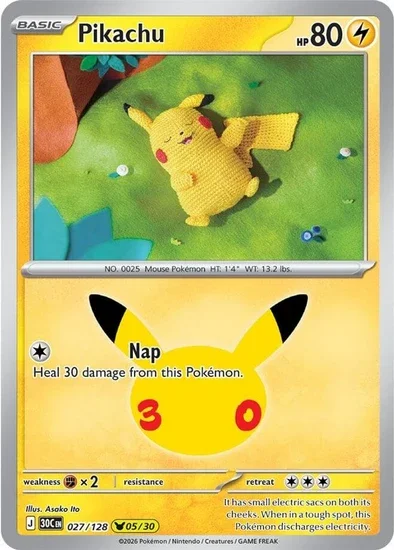 Pikachu Rare 30th Celebration 05/30