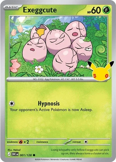 30th Celebration Exeggcute 001/128