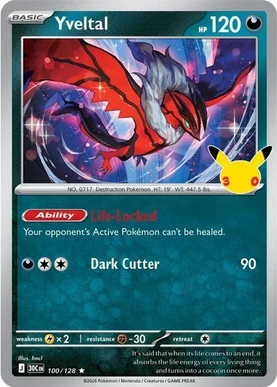 30th Celebration Yveltal 100/128