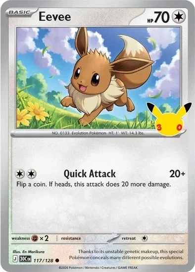 30th Celebration Eevee 117/128