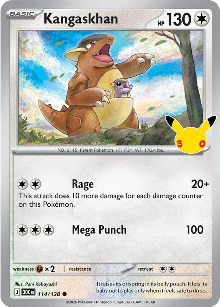 30th Celebration Kangaskhan 114/128