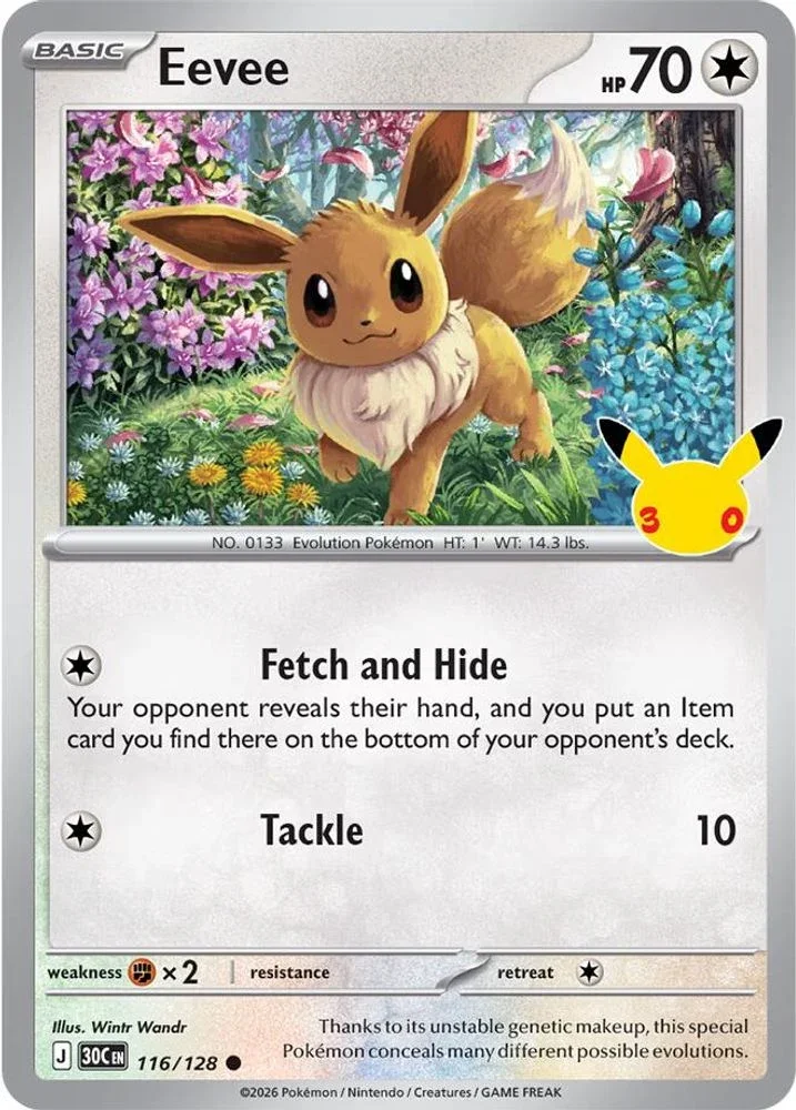 30th Celebration Eevee 116/128