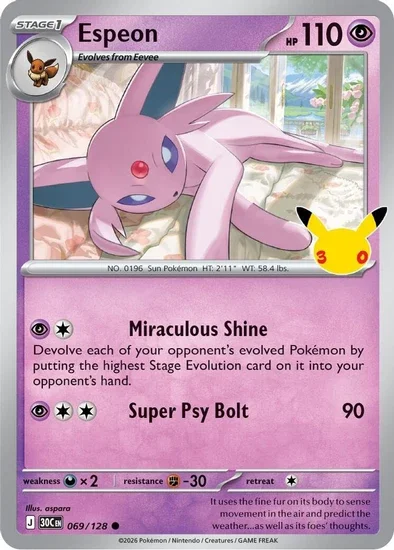 30th Celebration Espeon 069/128