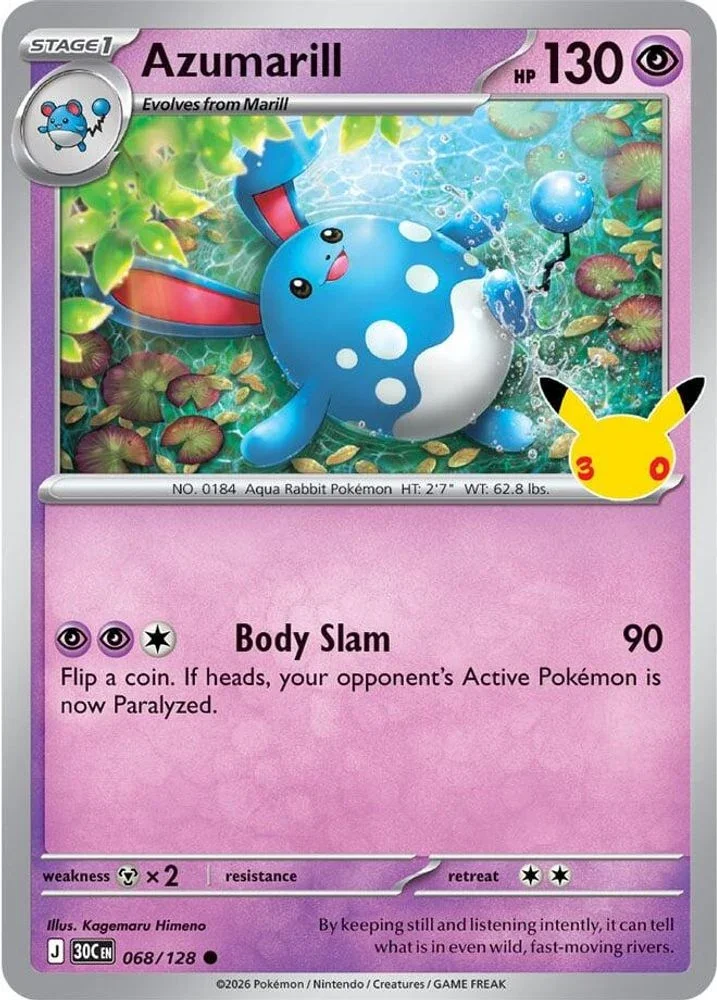 30th Celebration Azumarill 068/128