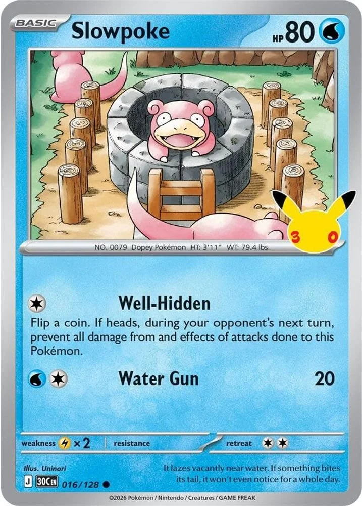 30th Celebration Slowpoke 016/128