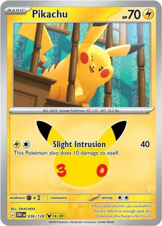 Pikachu Rare 30th Celebration 14/30