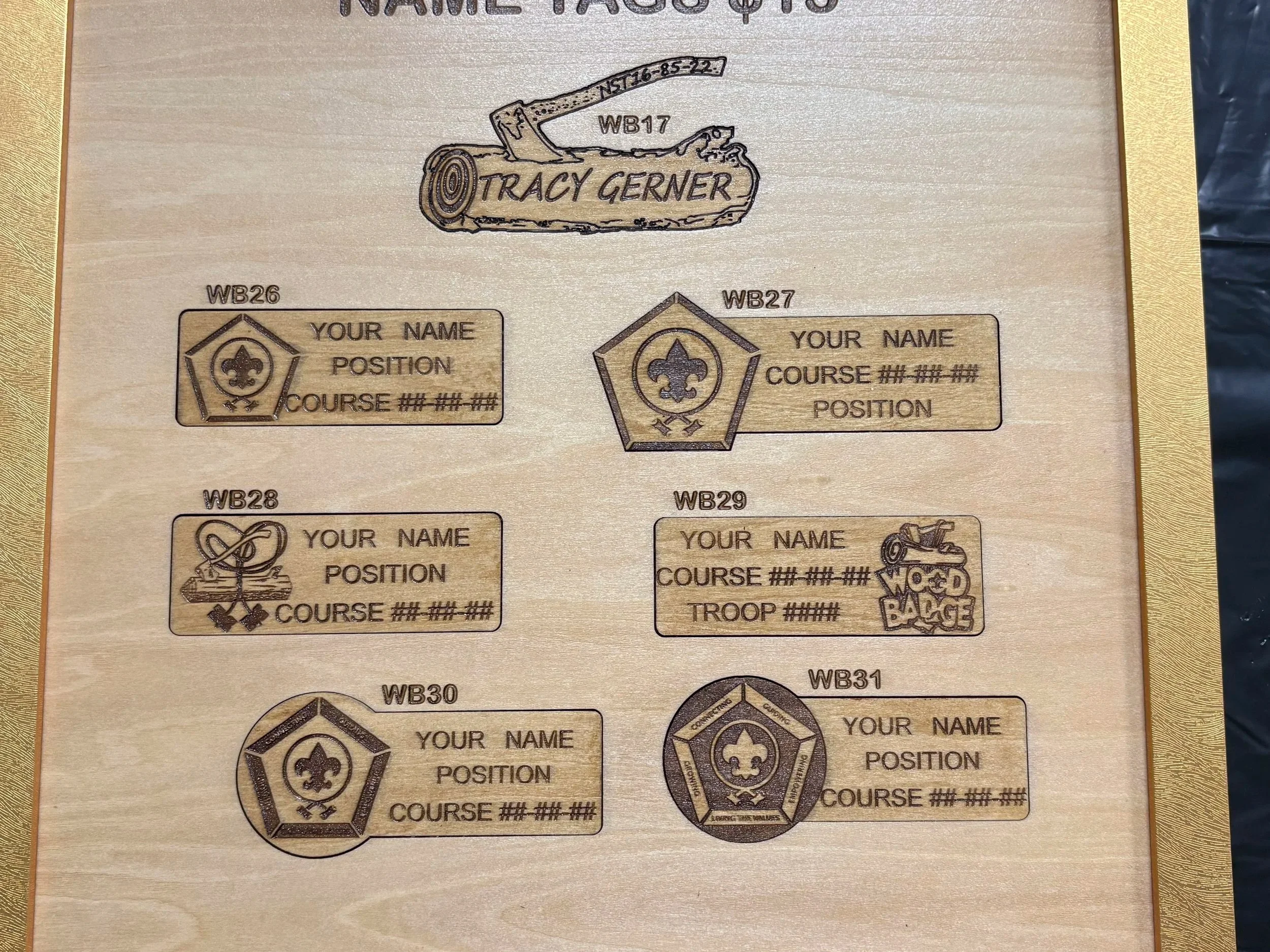 Woodbadge Name Tags #1