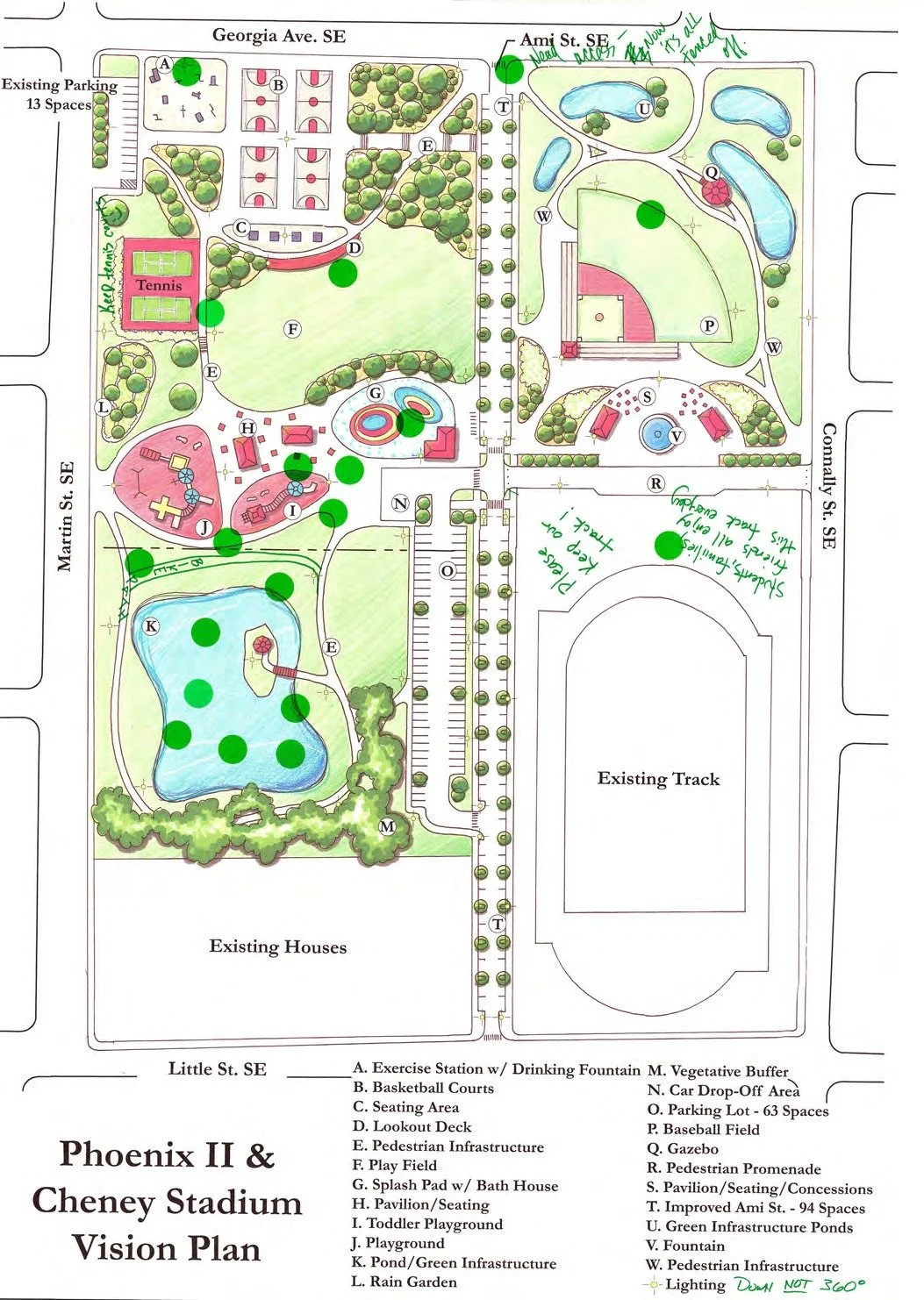 At the final public meeting, neighbors placed green dots on their priorities.