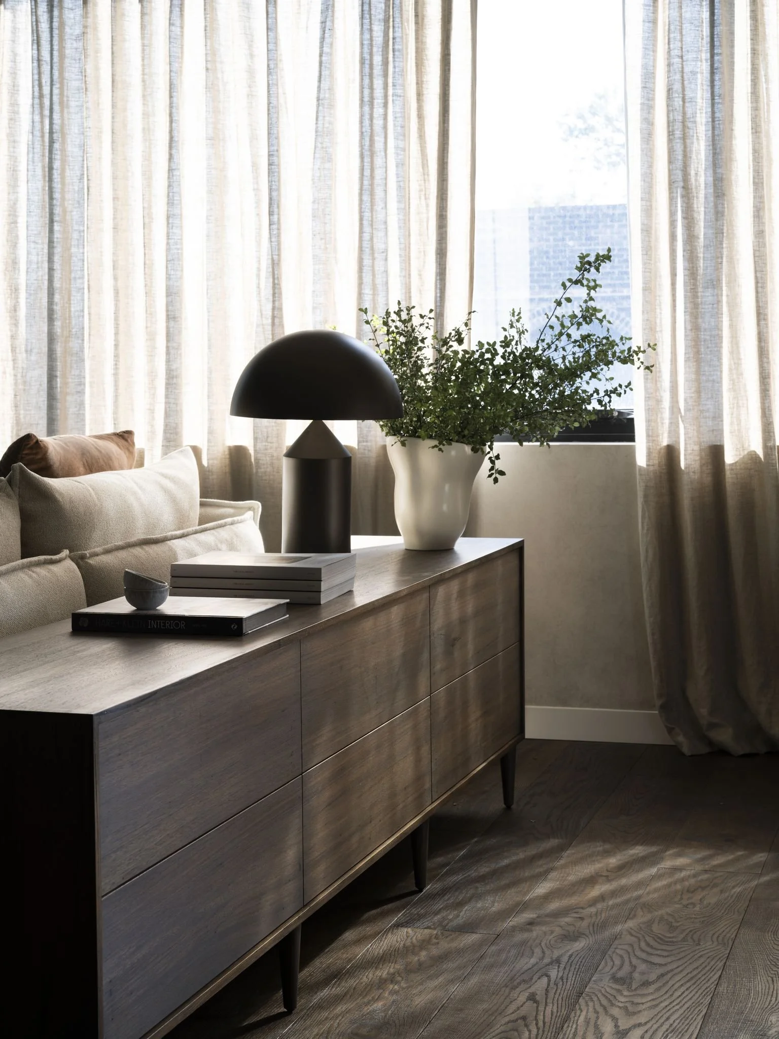 Bespoke Sydney interior design project in Glebe, Sydney. Beautifully styled living room.