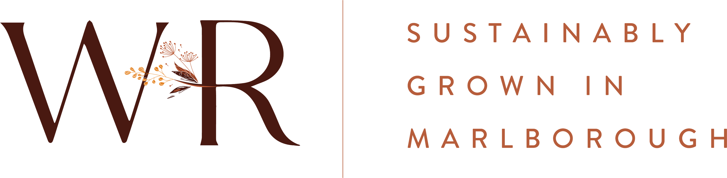 Illustrated WR next to the words "Sustainably grown in Marlborough".