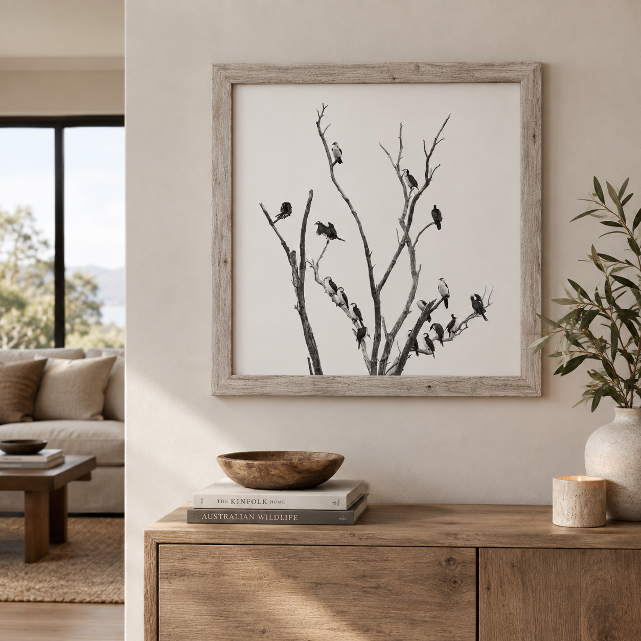 Bird Print in a Warm Scandi Living Room.png
