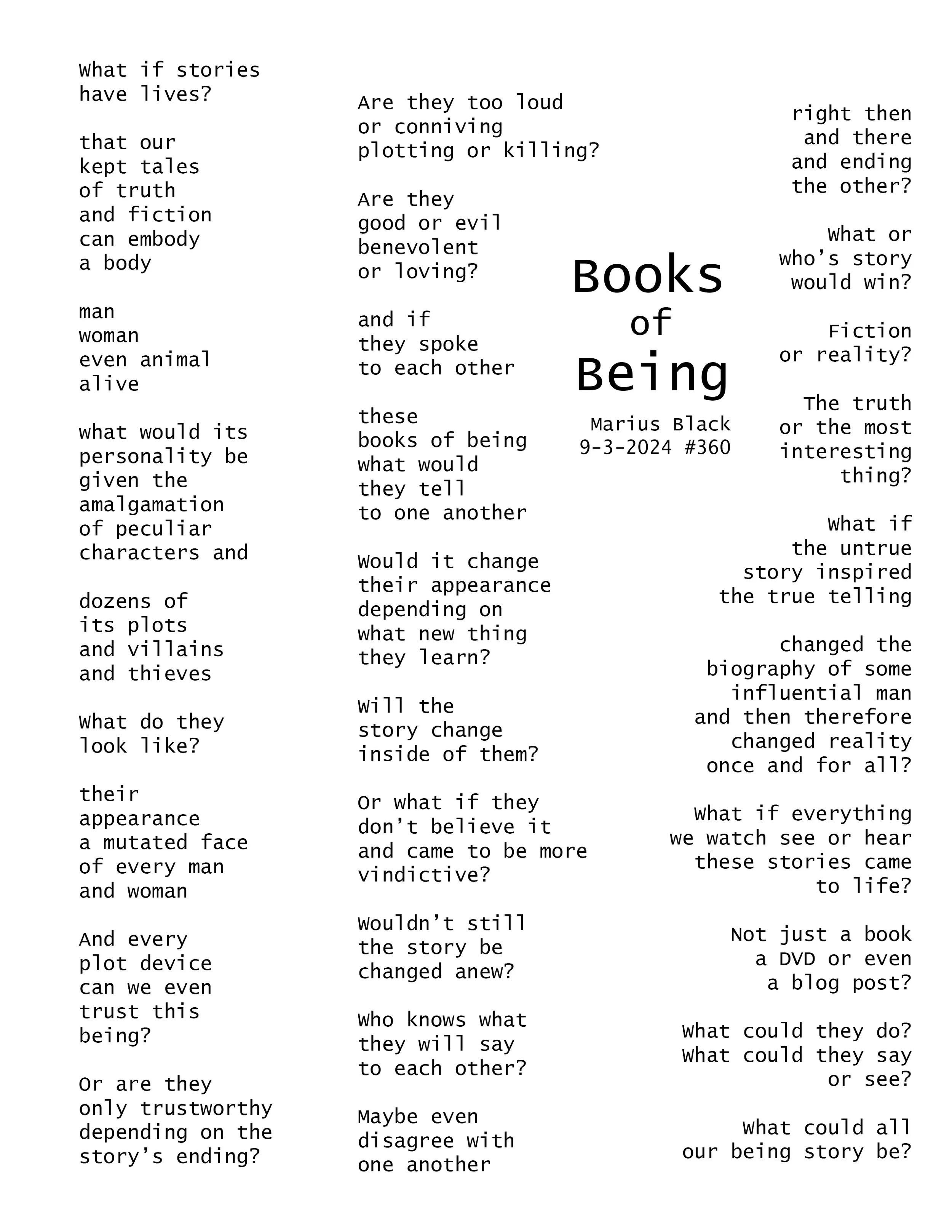 Books of Being (360) by Marius Black 9-3-2024.jpg