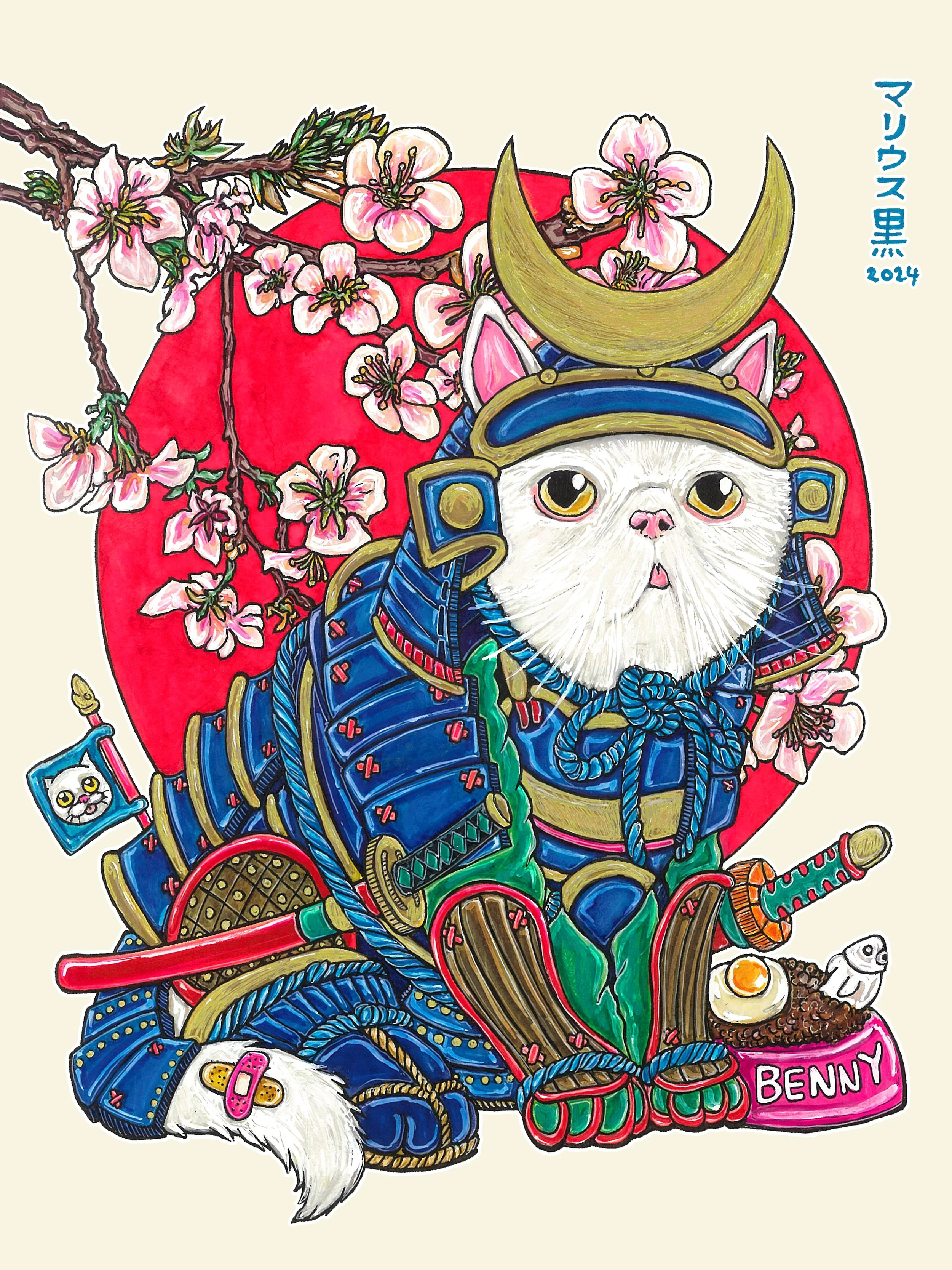 28 BENNY the Bumbling Samurai Cat.jpg