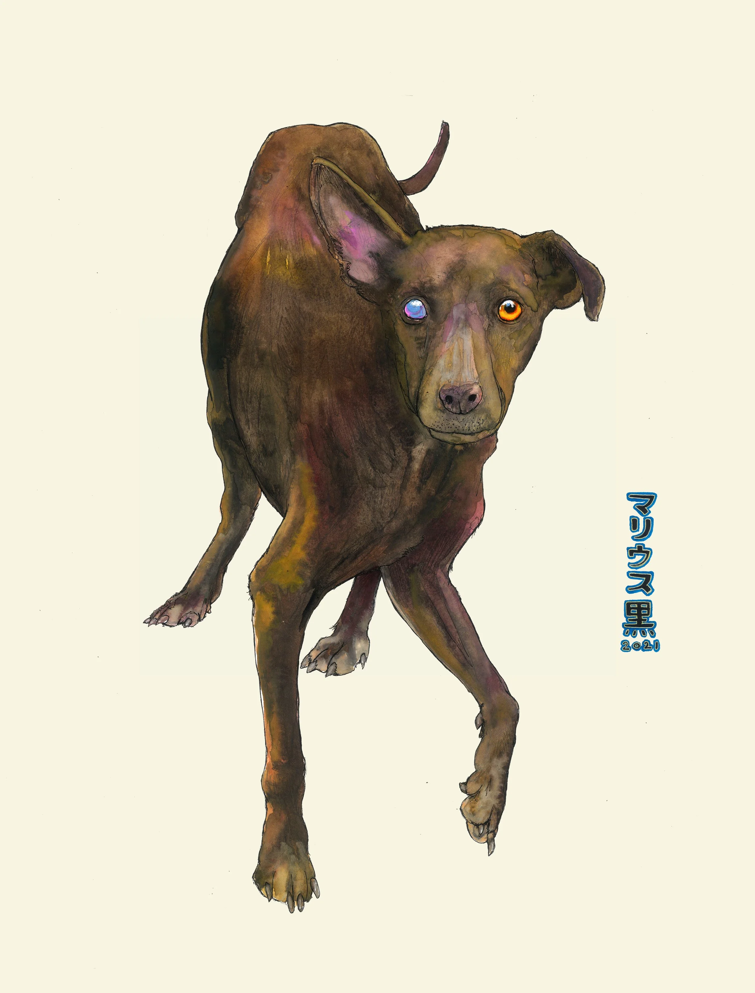 262 DaiDog - Marius Black 2021 (19 x 25 inches).JPG