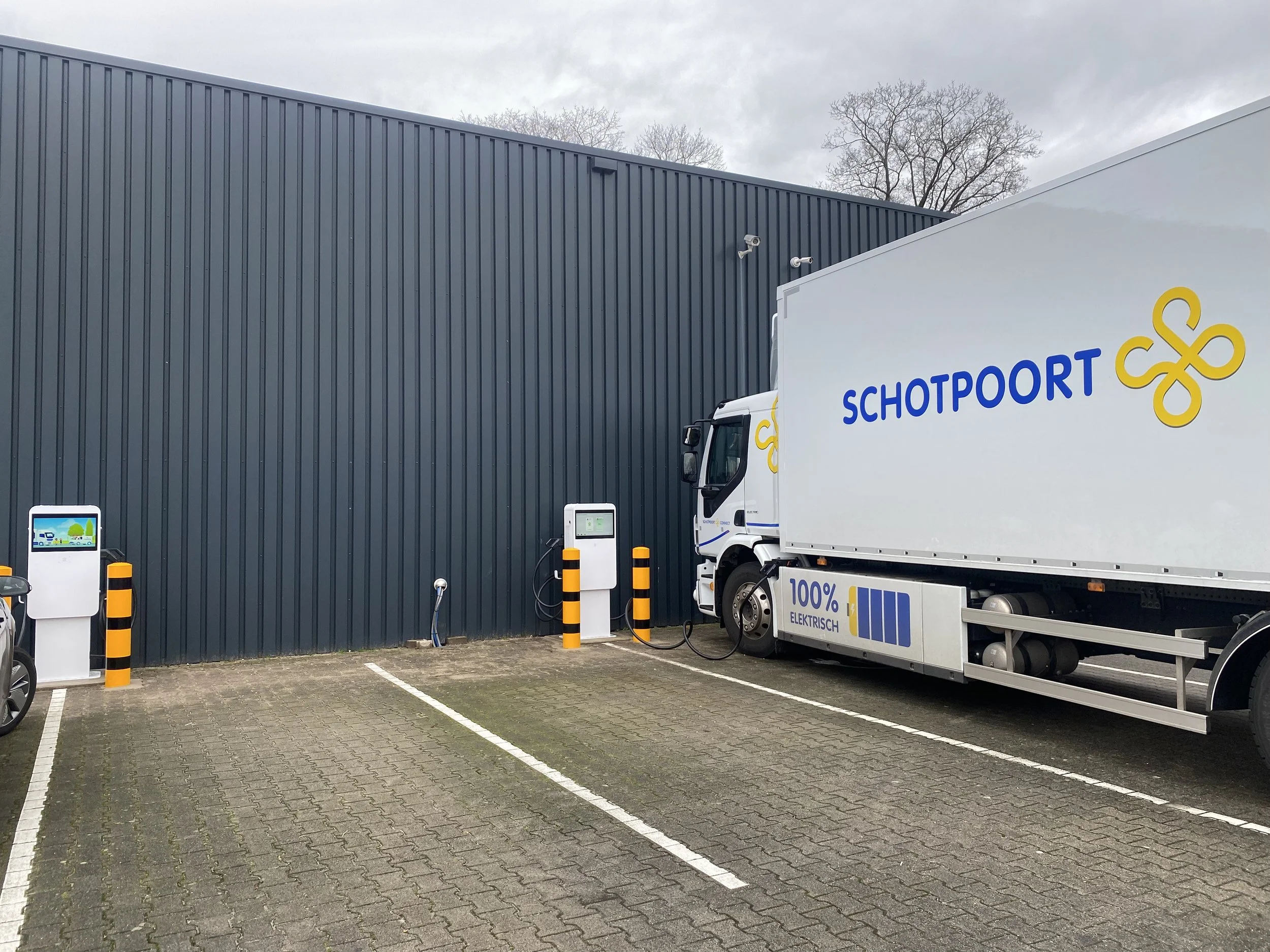 Laadplein voor elektrische trucks