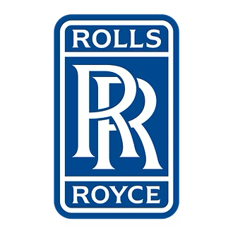Rolls-Royce logo with blue background and white text