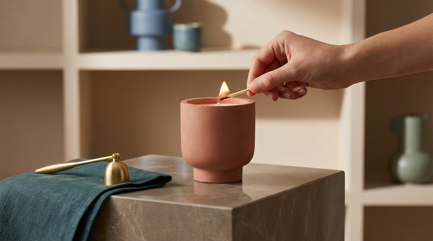 Concrete Vessel Candle