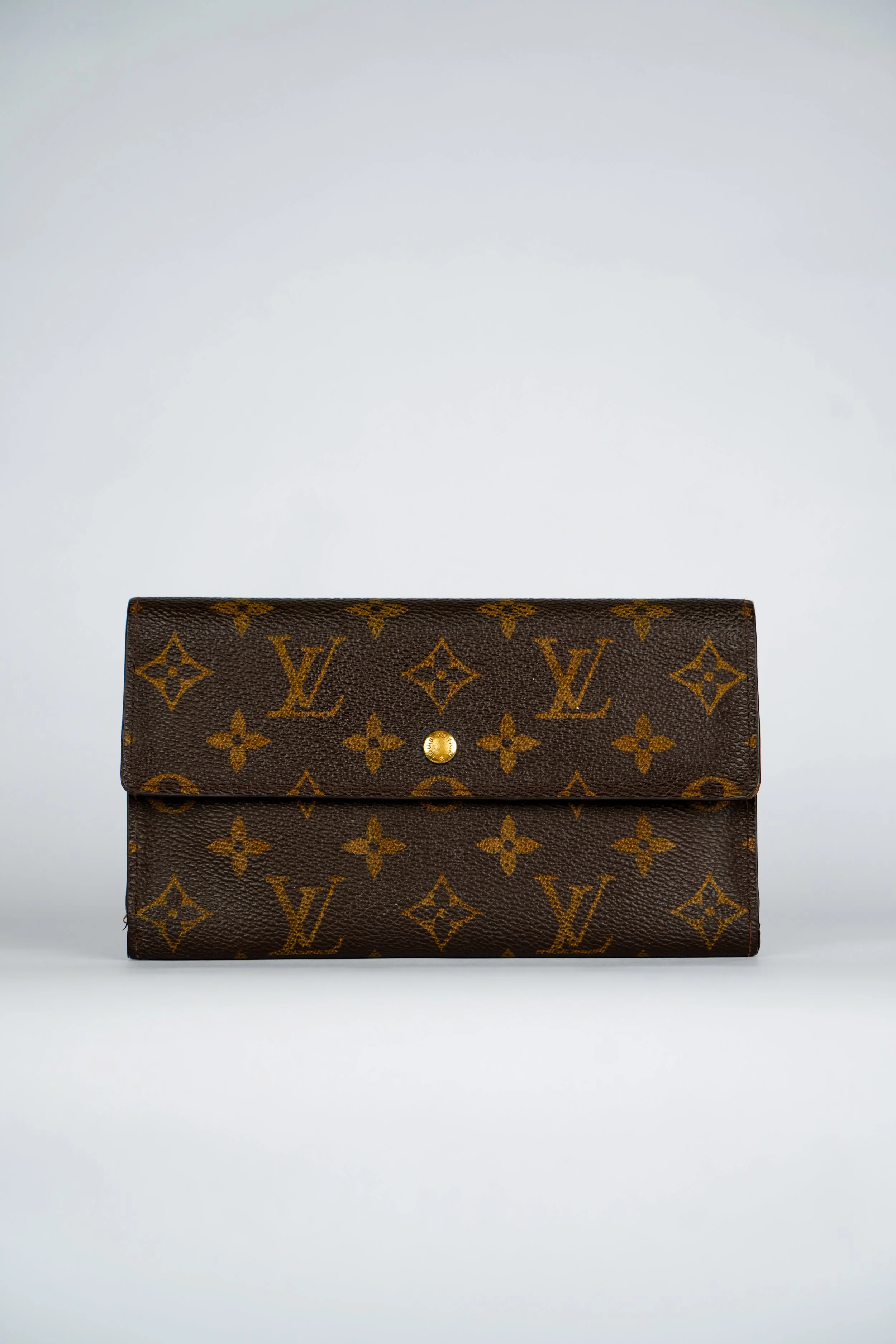 Vintage Louis Vuitton Monogram Porte Trésor Étui Papiers Trifold Wallet M61202