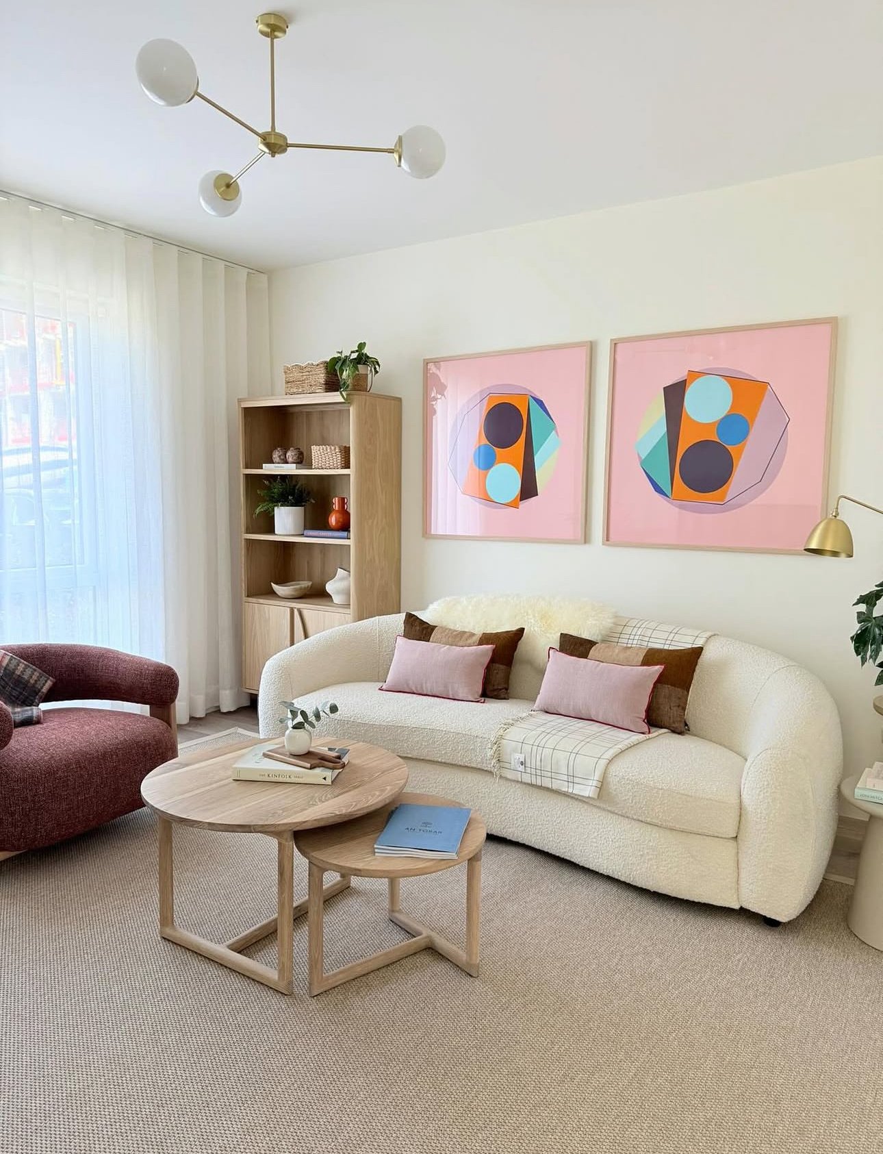 Luke Reidy abstract artworks displayed in a contemporary interior