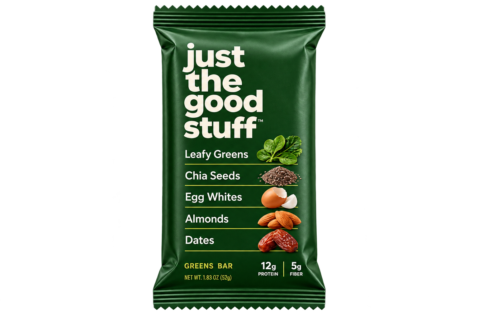 Just The Good Stuff Greens Bar 12 Count