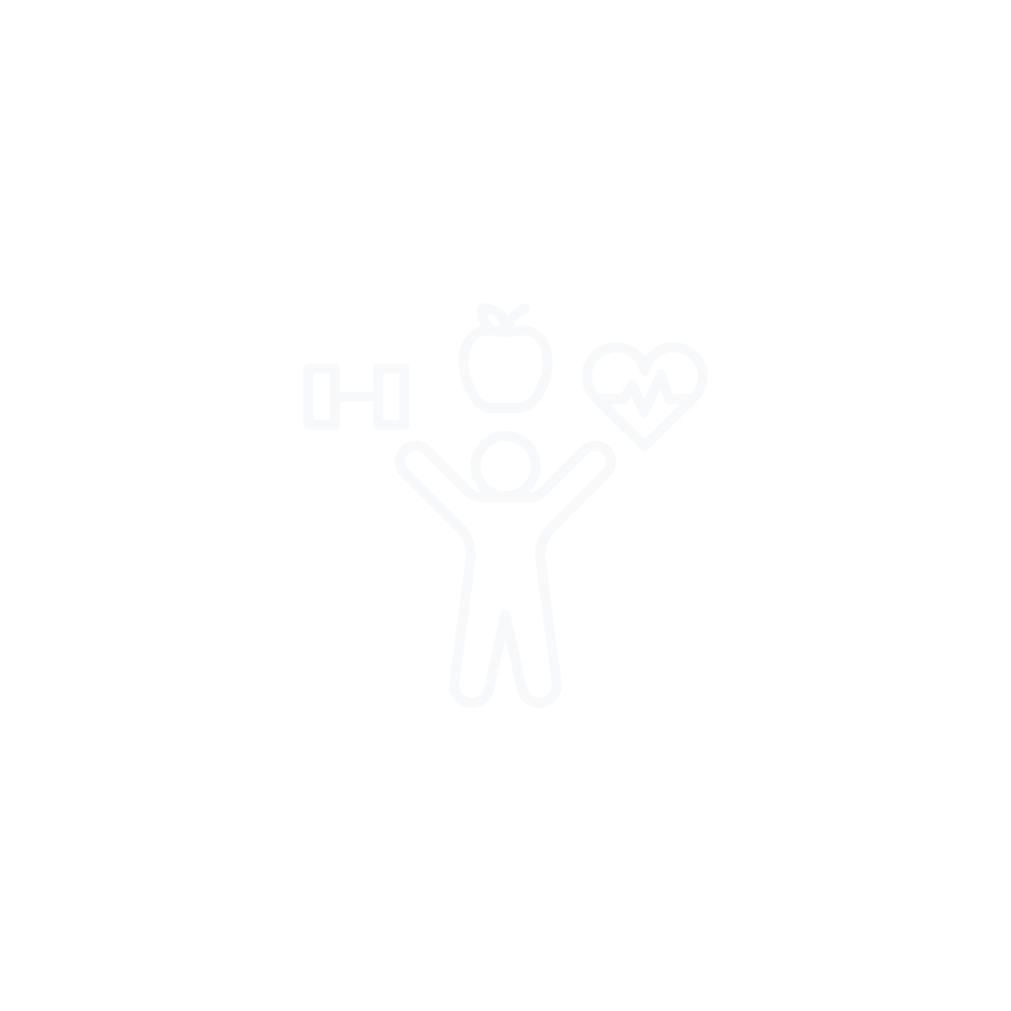 Outline of a human figure with icons representing health, strength, heart health, and wellness surrounding it.