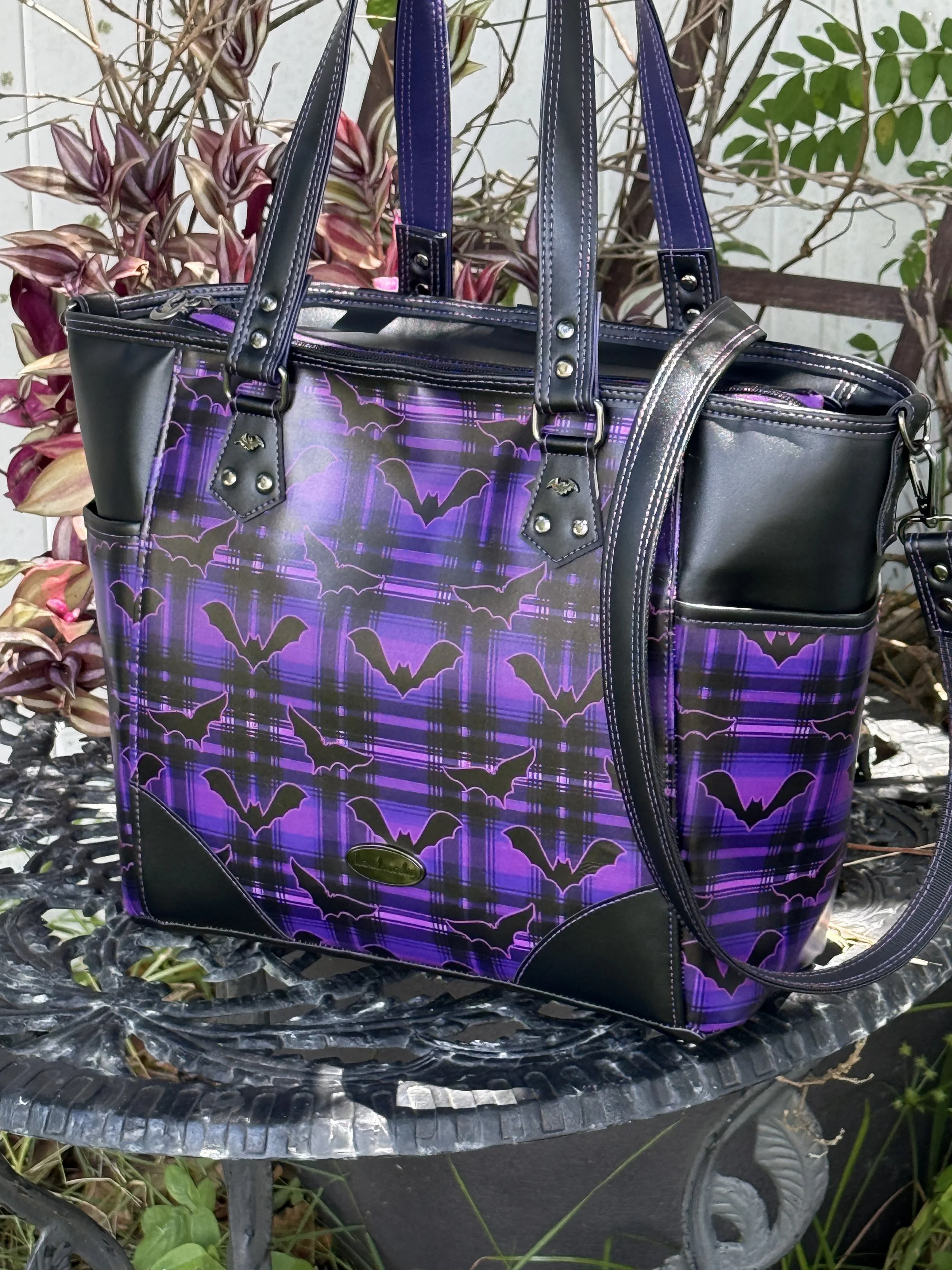 Nightshade Work bag - Electric Bats Purple