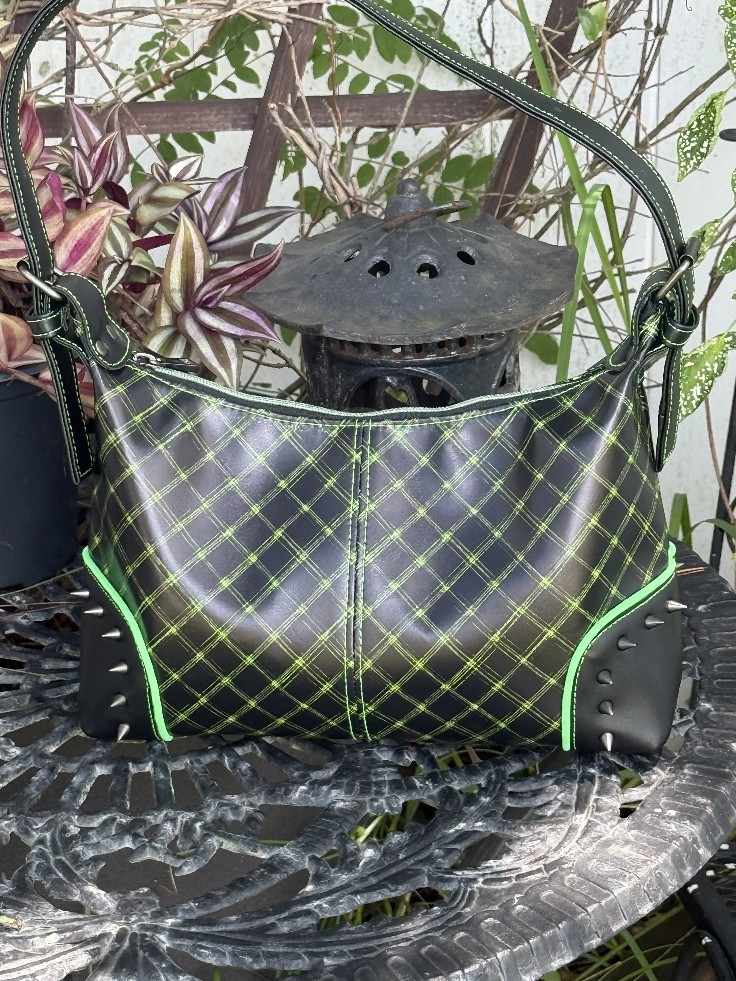 Mila - Neon Green Plaid