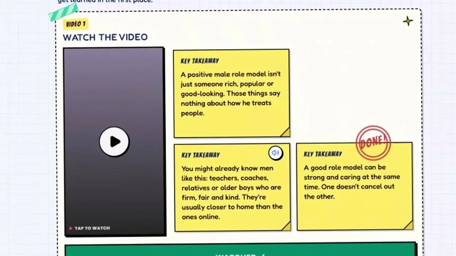 A Beat Modules question asking pupils to challenge a claim about role models