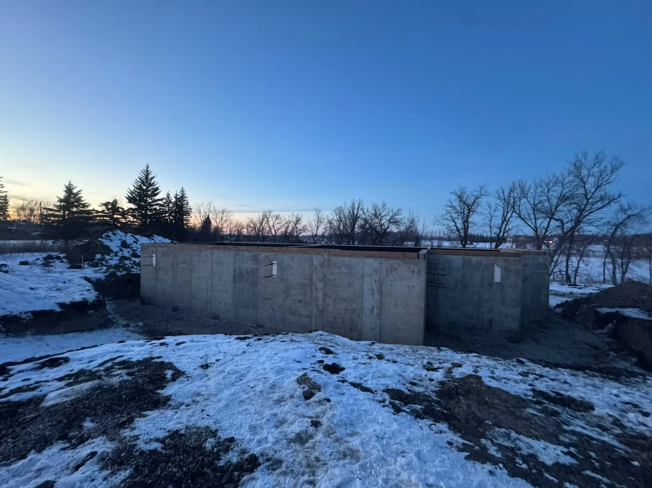 Concrete foundation built for a modern luxury home