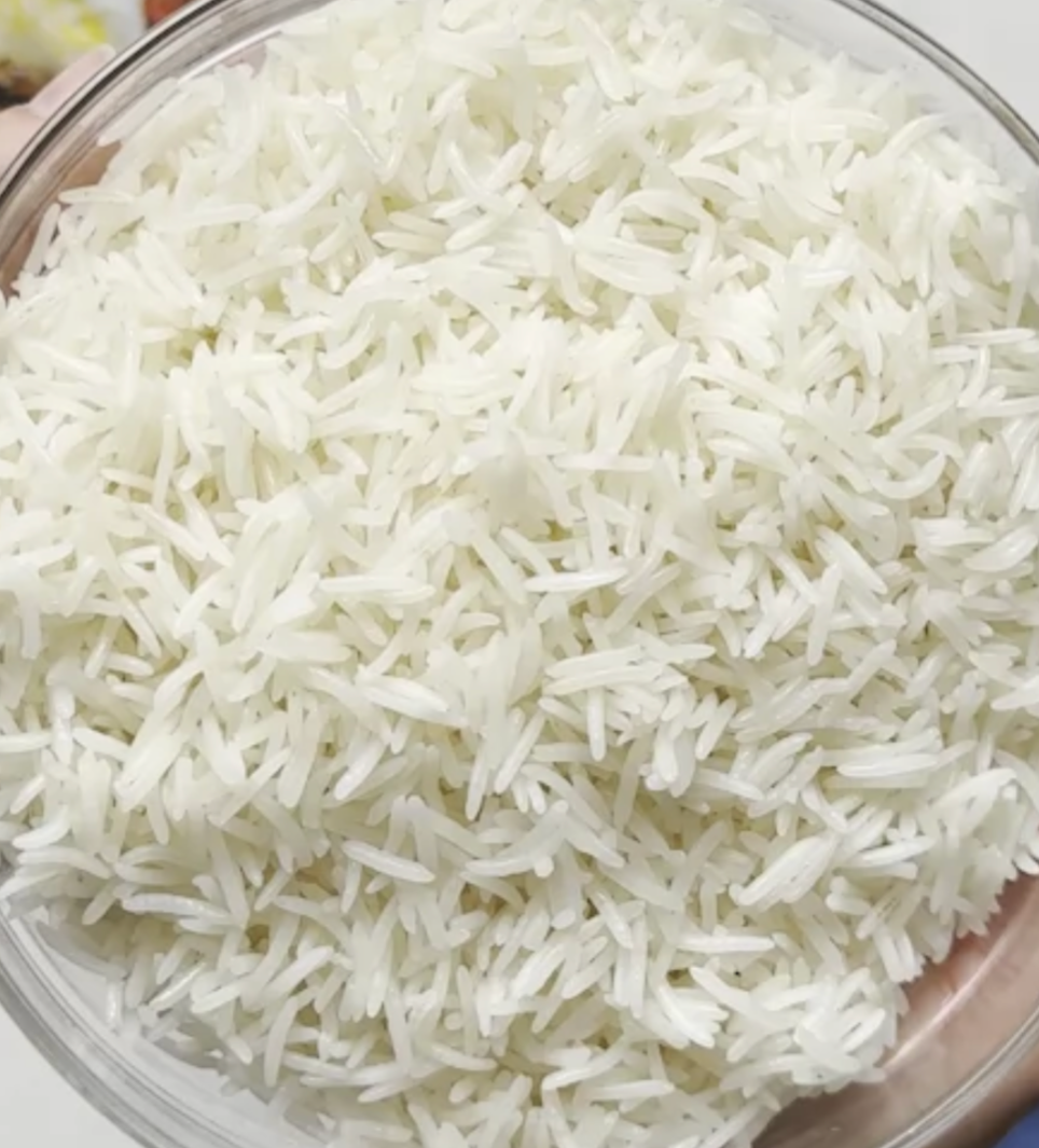 Plain white and brown Rice