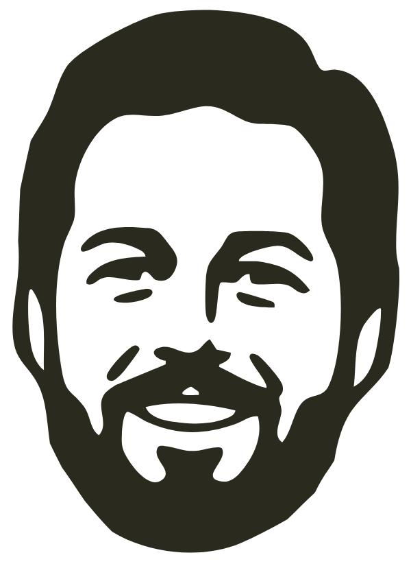 Stylized silhouette of Uncle Bruce.