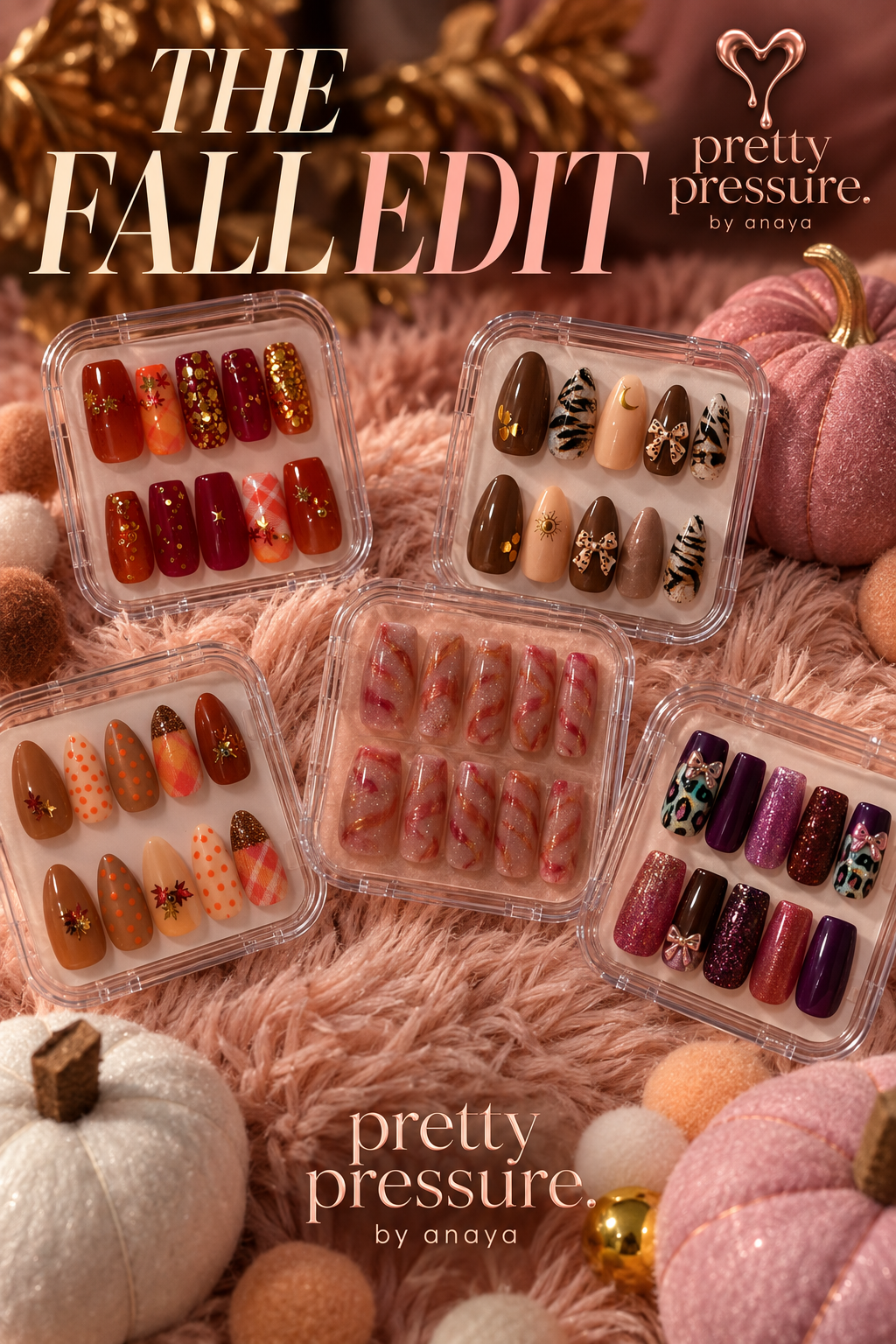 Pretty Pressure by anaya Fall Edit press-on nail collection