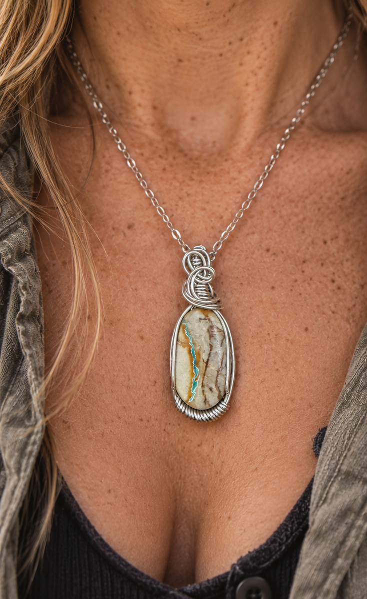 The Fault Line - One-of-a-Kind Sterling Silver Necklace
