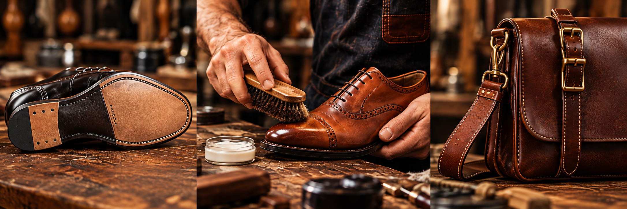 Shoe soles, leather care and handbag repair