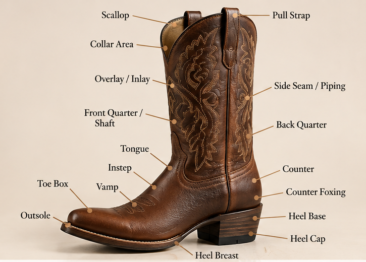 Cowboy Boot Anatomy