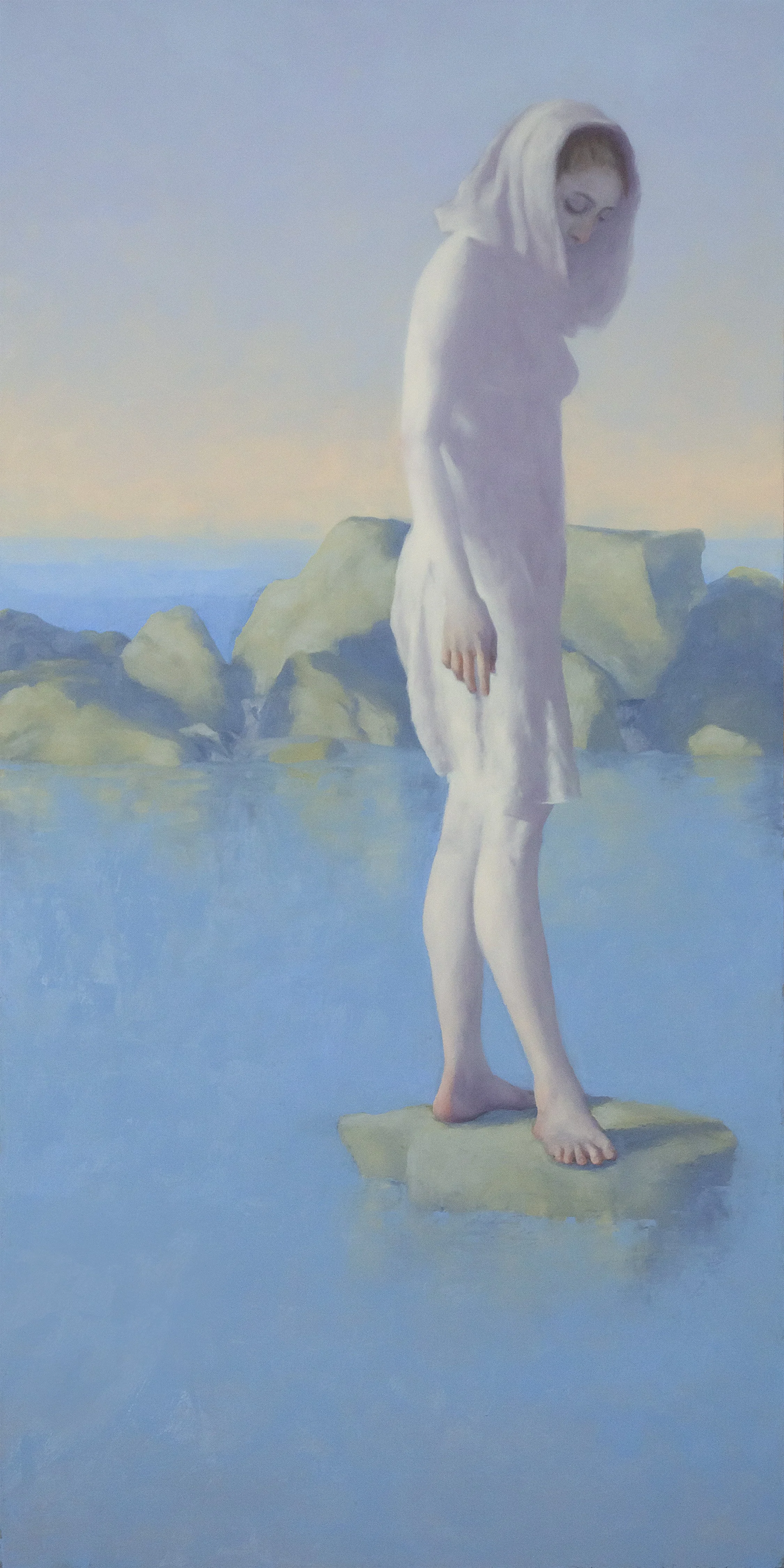 Isolation, Venice Breakwater
32 x 16 in.
oil on panel
2021