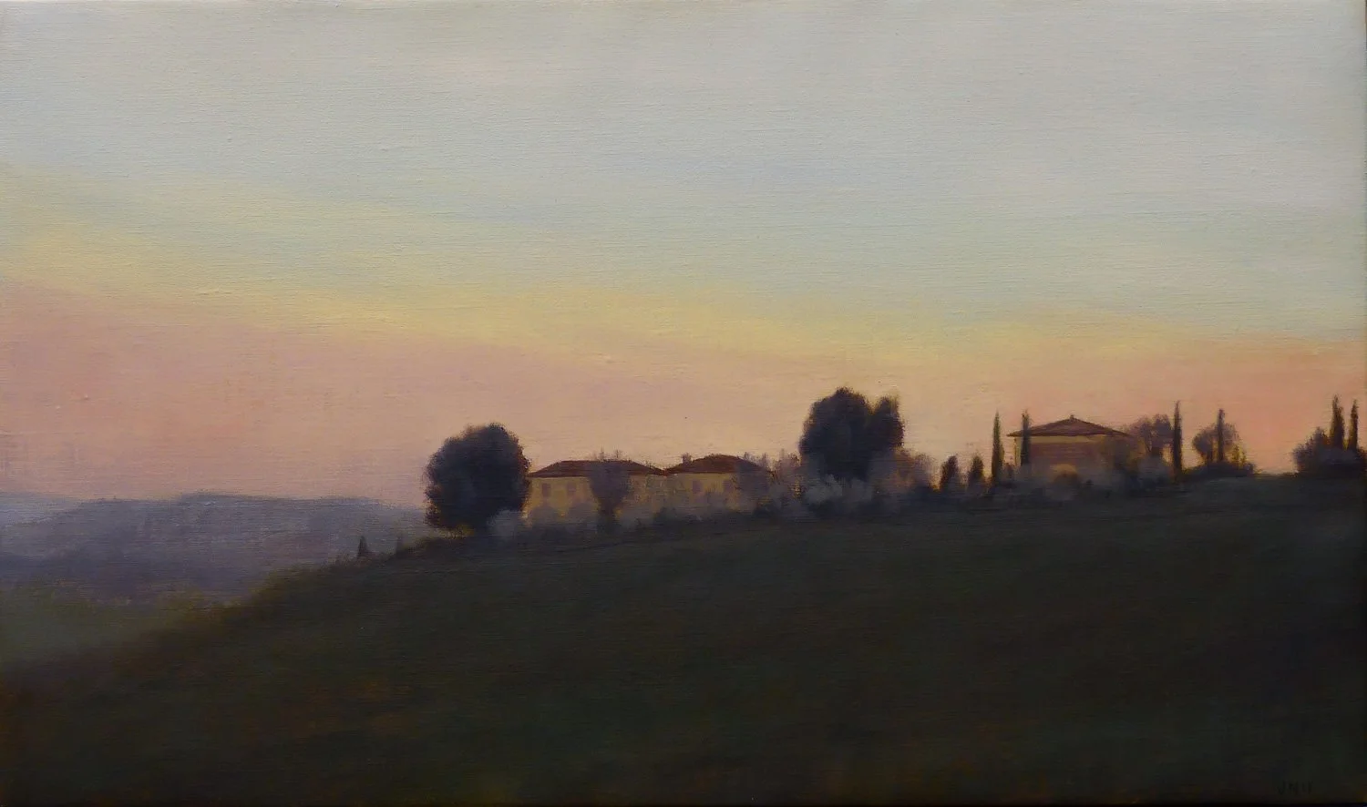 Twilight Over Val d'Arbia
11 1/4 x 22"
oil on panel
2011
