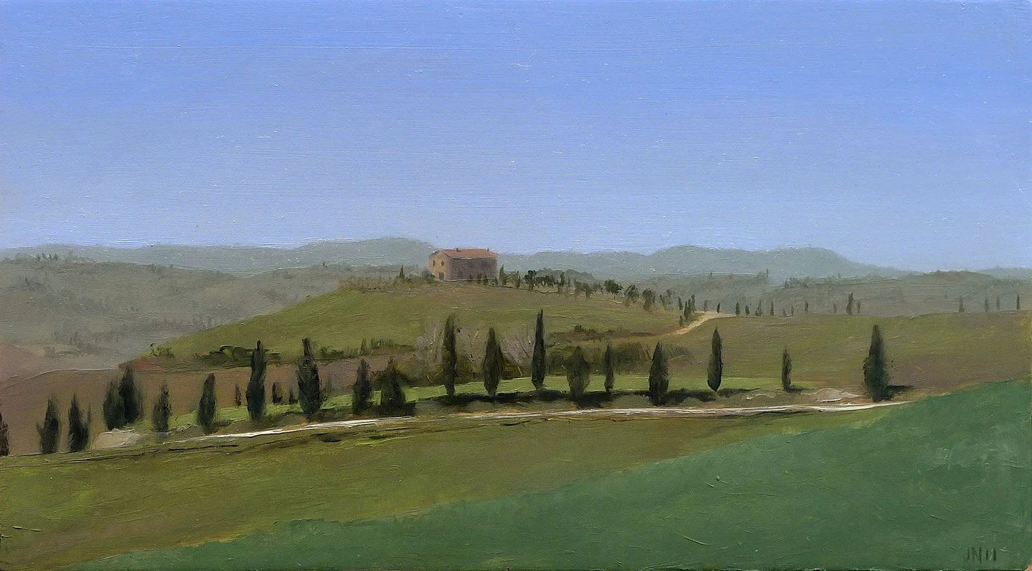 On the Road to Pienza
6 x 11"
oil on panel
2011