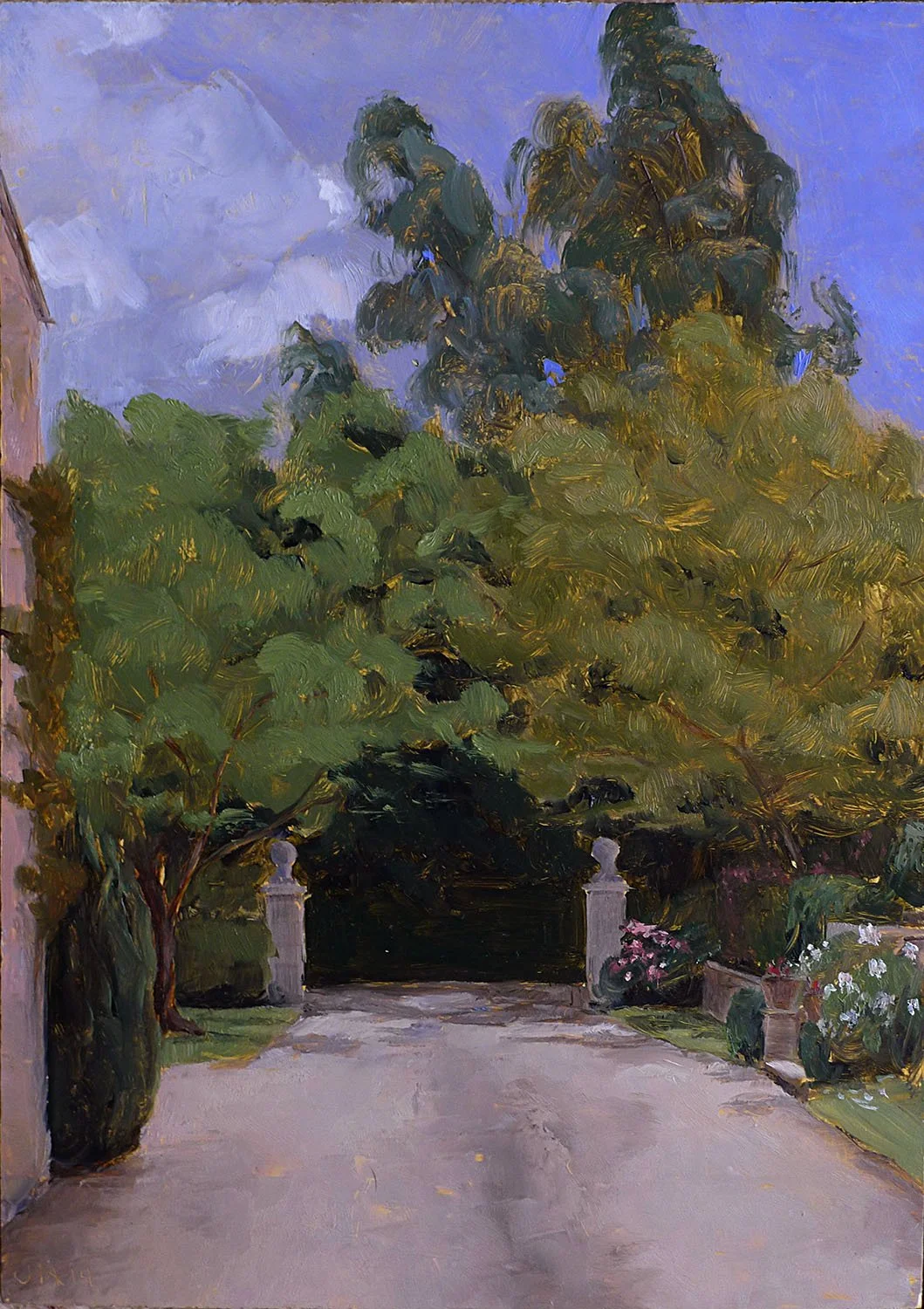 Culloden House Gate, England
7 x 5"
oil on panel
2014
