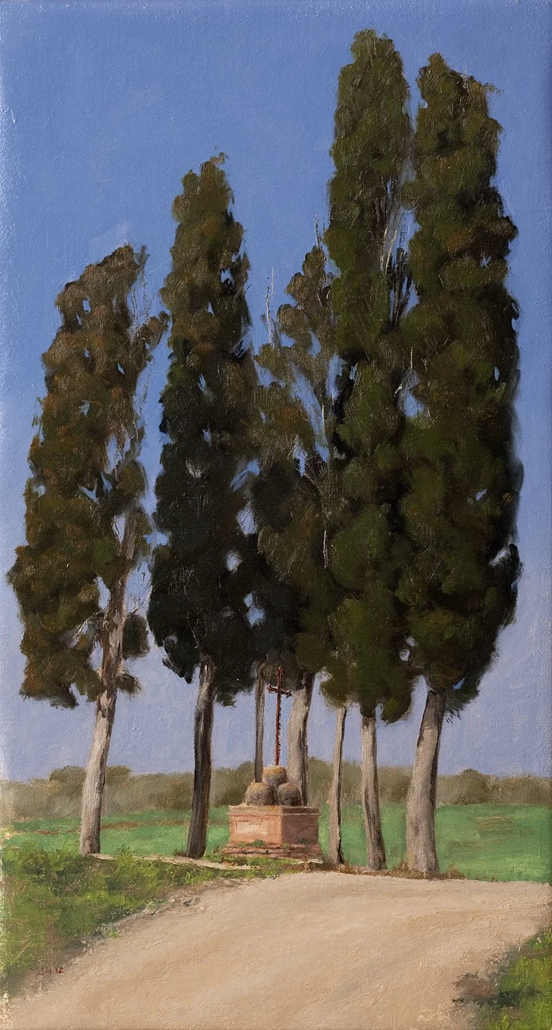 Blessings for the Fields, Bibbiano
16 1/2 x 9"
oil on linen
2012