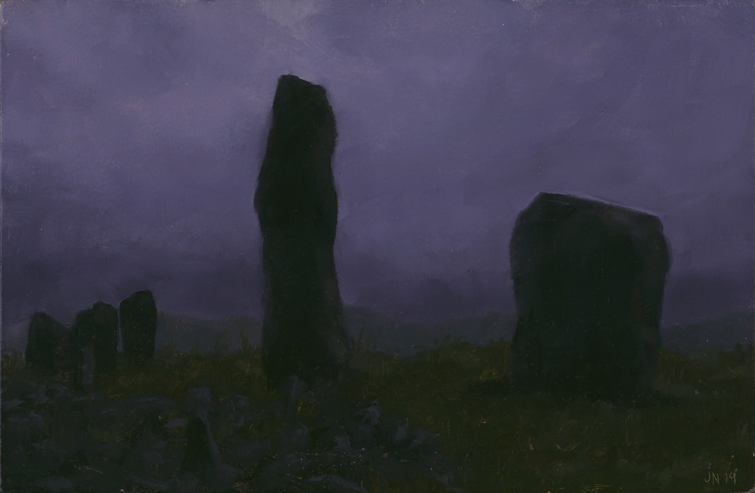 Enshrouded in Darkness (Kealkill Stone Circle Study 1)
6x9"
oil on panel
2019