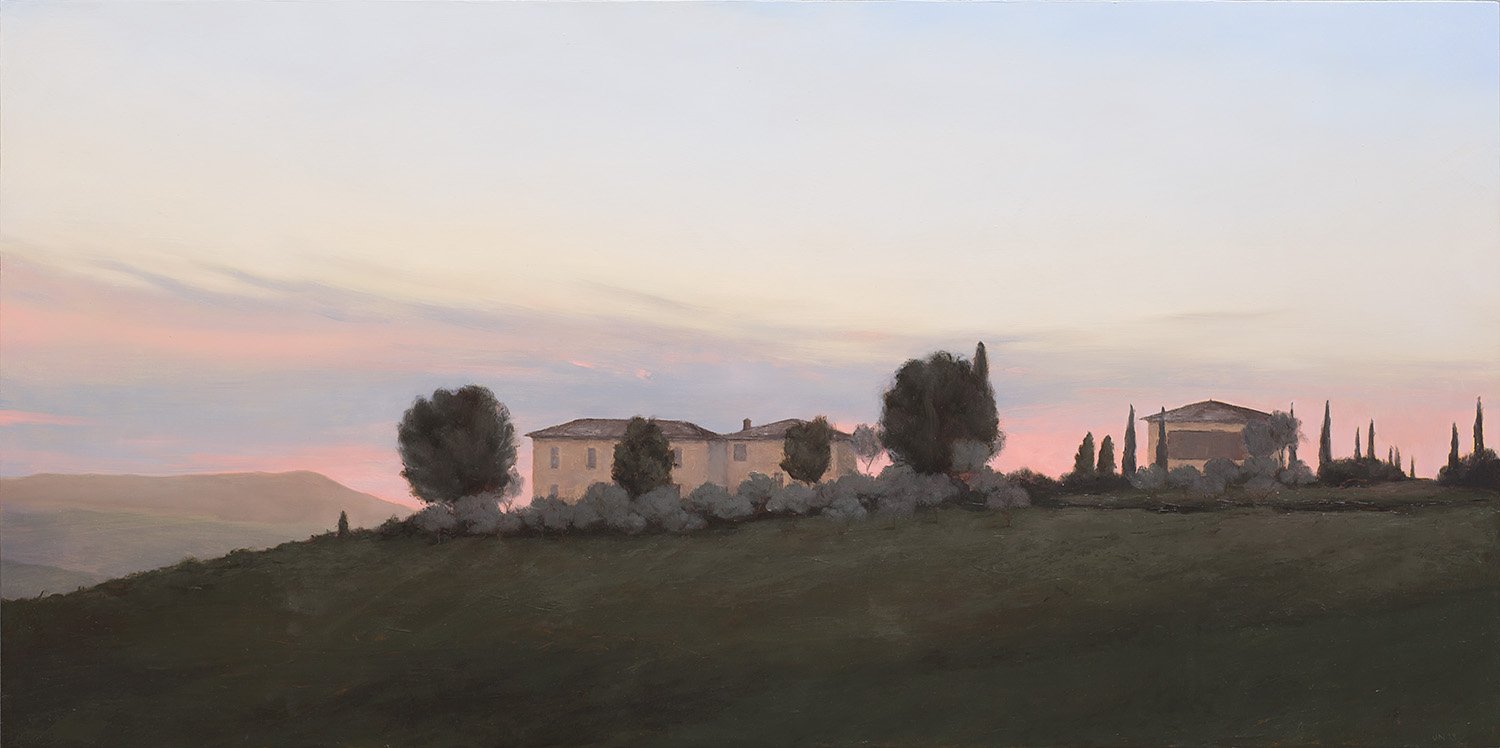 Spring Sunset in Toscana
16x32"
oil on panel
2013