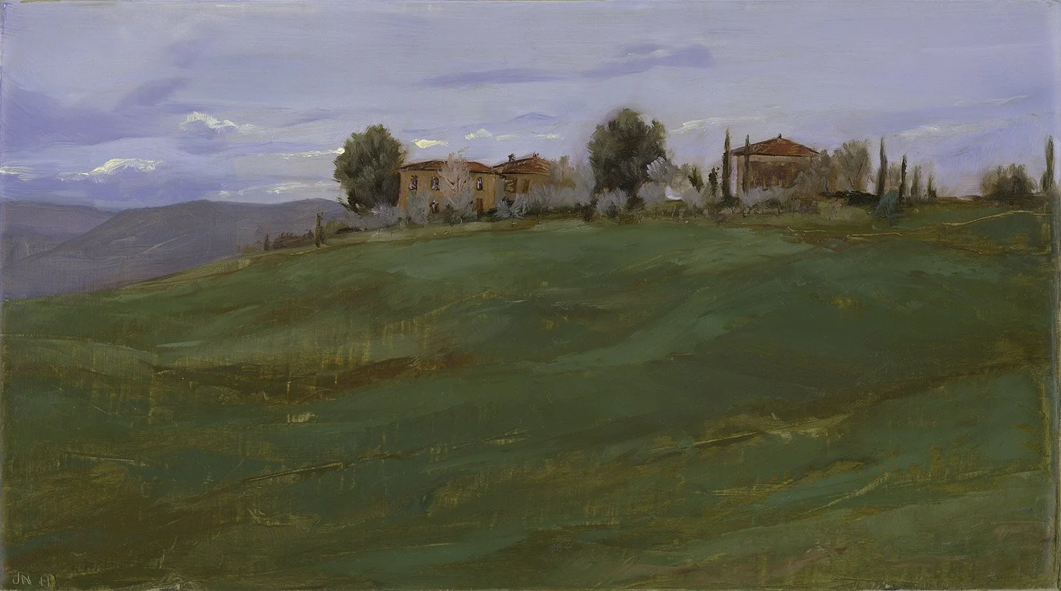 Toscano Hillside I
6 1/4 x 11 1/4"
oil on linen
2011