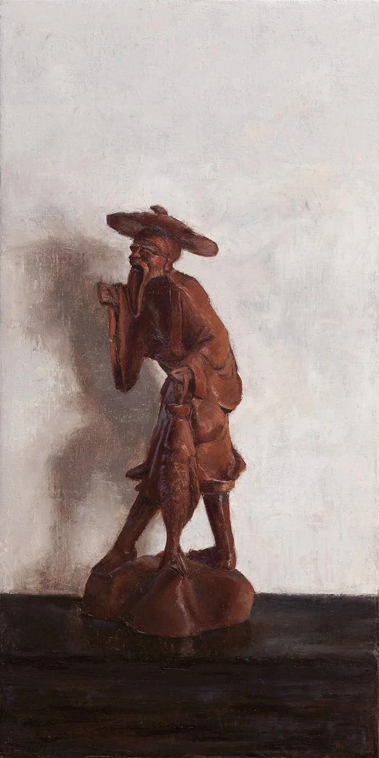 Lao Yu Weng, Old Fishing Man
21 x 10 1/2 in.
oil on linen
2011