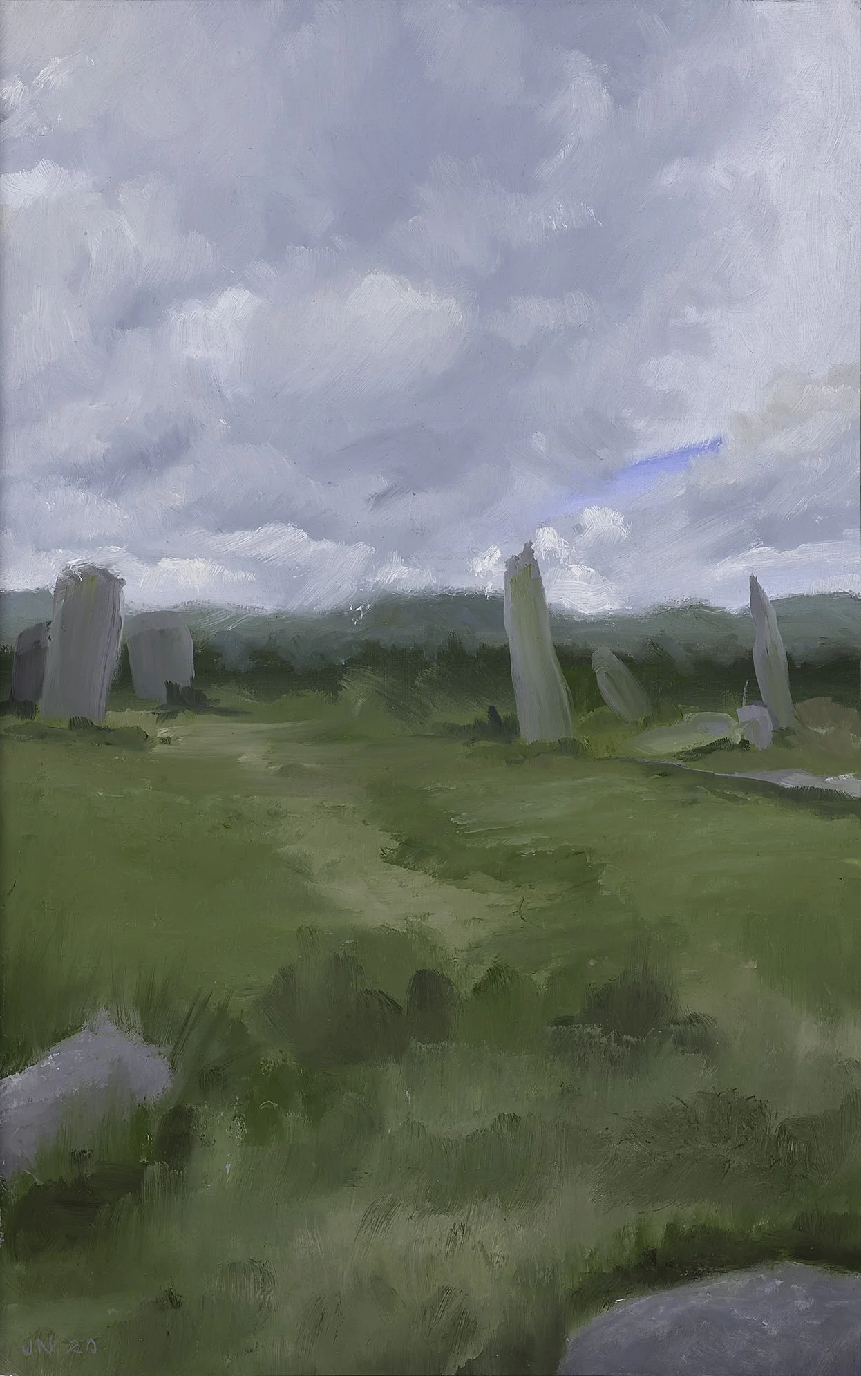 Study, Derreenataggart Stone Circle
10" x 6.25"
oil on panel
2020
