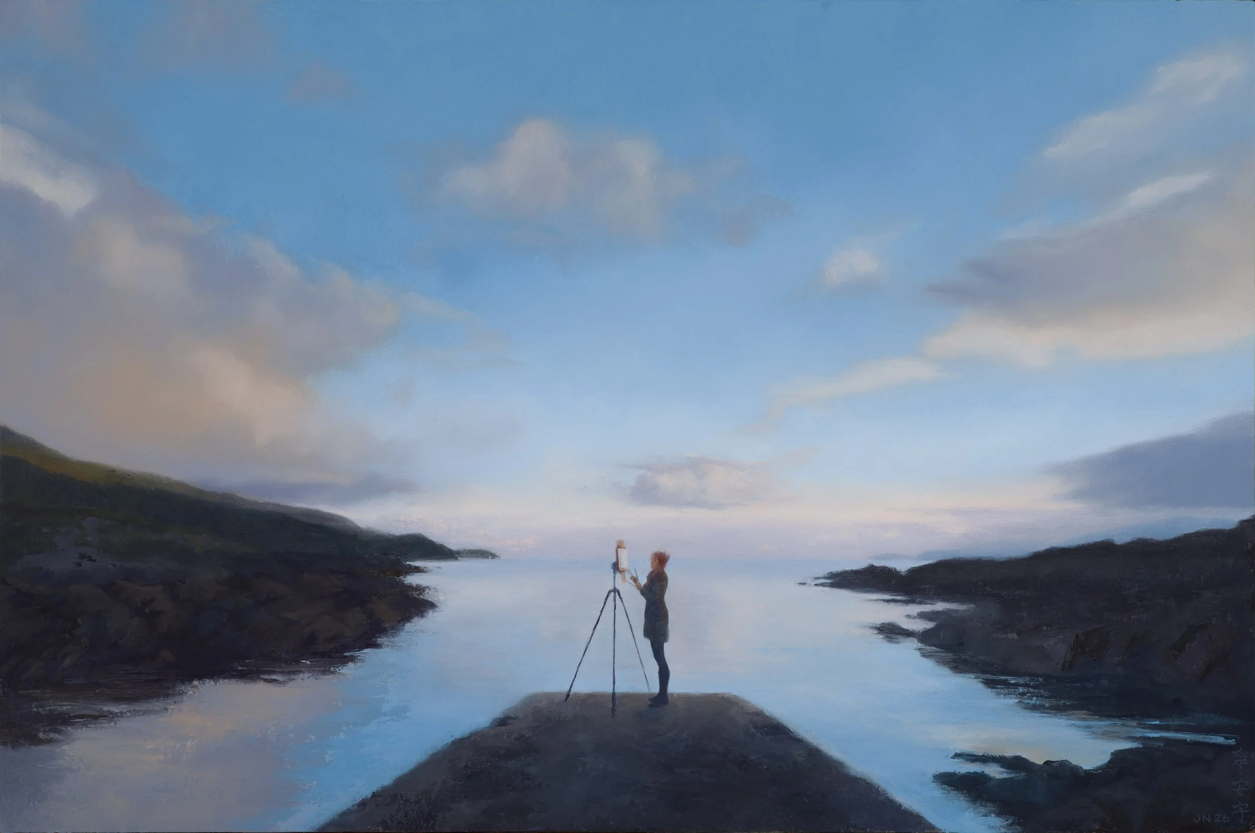 Sunset Session, West Cork
11.75 x 17.75 in
Oil on panel
2026