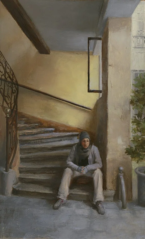 "Kenny in Paris"
11 1/4 x 6 1/4"
oil on panel
2009
